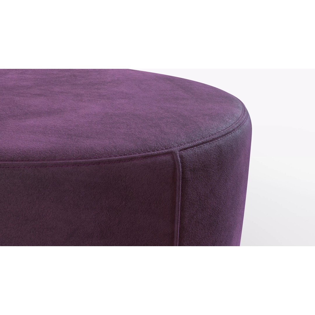 Ottoman 3D Model – Low Poly Fabric Pouf with PBR Textures - View 8