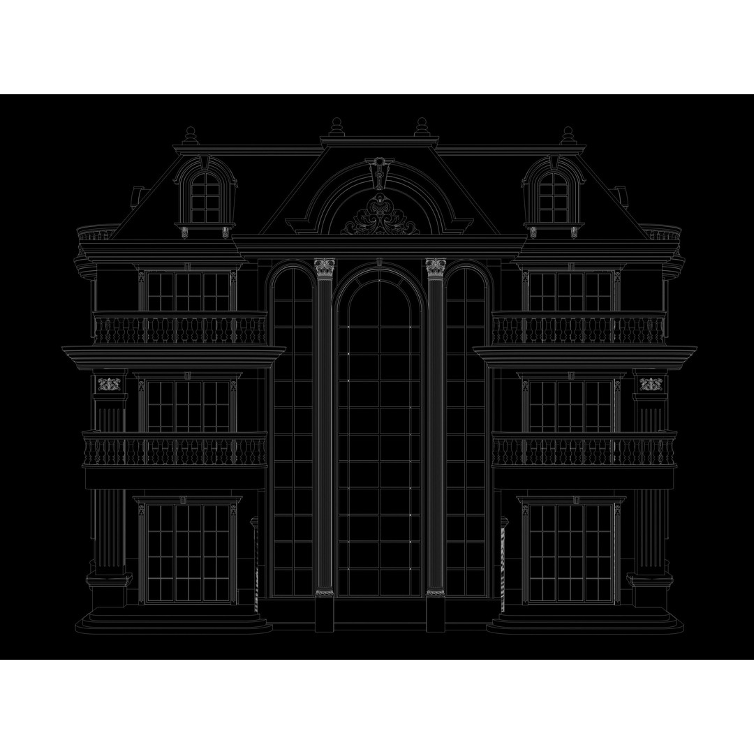 Luxury Villa 3D Model – High Poly Architectural Asset, FBX, OBJ
