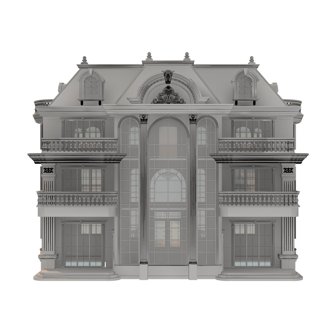 Luxury Villa 3D Model – High Poly Architectural Asset, FBX, OBJ - View 13