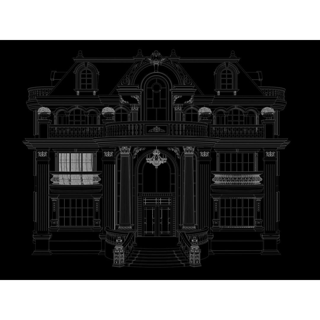 Luxury Villa 3D Model – High Poly Architectural Asset, FBX, OBJ - View 14