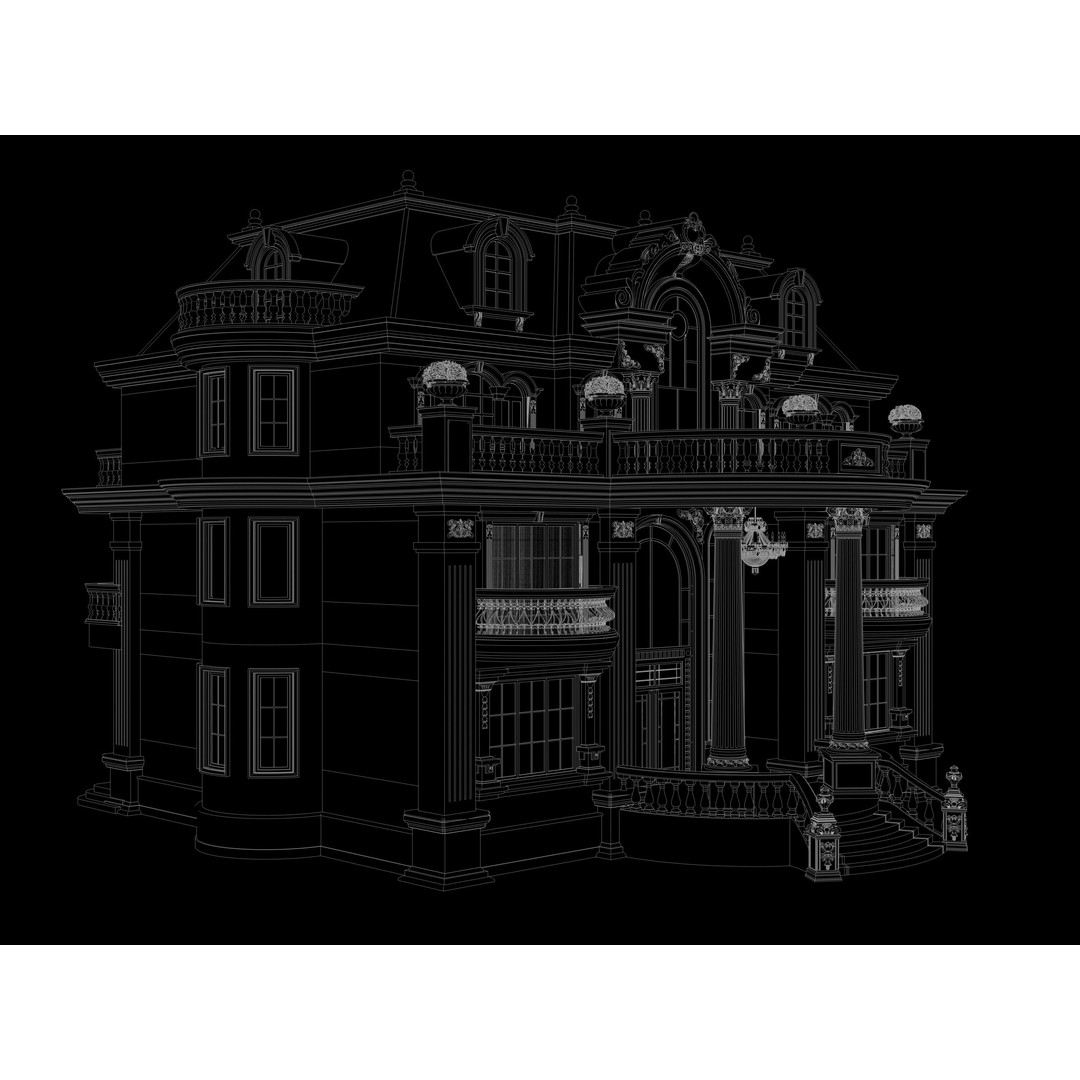 Luxury Villa 3D Model – High Poly Architectural Asset, FBX, OBJ - View 15