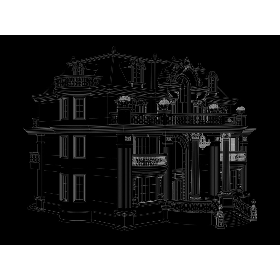 Luxury Villa 3D Model – High Poly Architectural Asset, FBX, OBJ - View 16