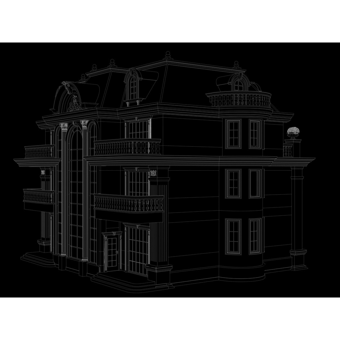Luxury Villa 3D Model – High Poly Architectural Asset, FBX, OBJ - View 17