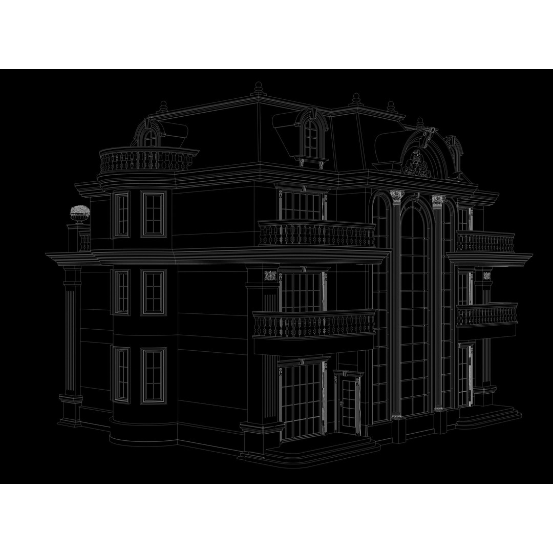 Luxury Villa 3D Model – High Poly Architectural Asset, FBX, OBJ - View 18