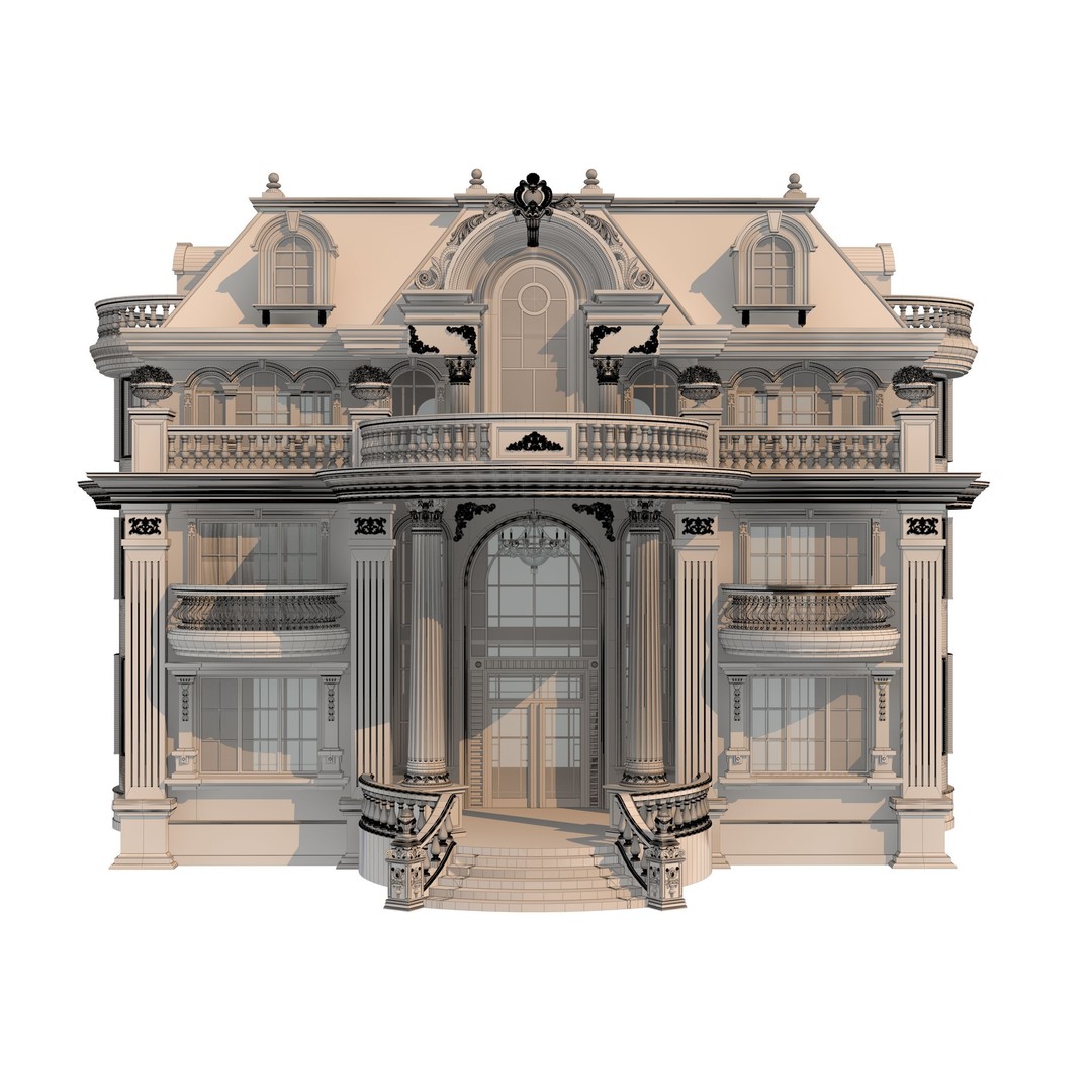 Luxury Villa 3D Model – High Poly Architectural Asset, FBX, OBJ - View 8