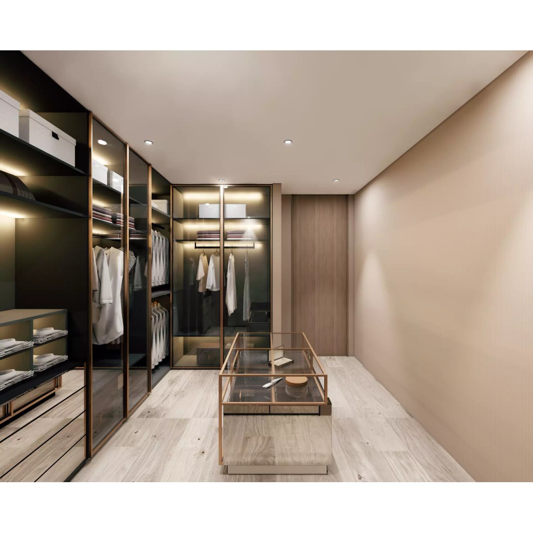 Luxury Walk-in Closet 3D Model – Modern Dressing Room with Storage, FBX - View 3