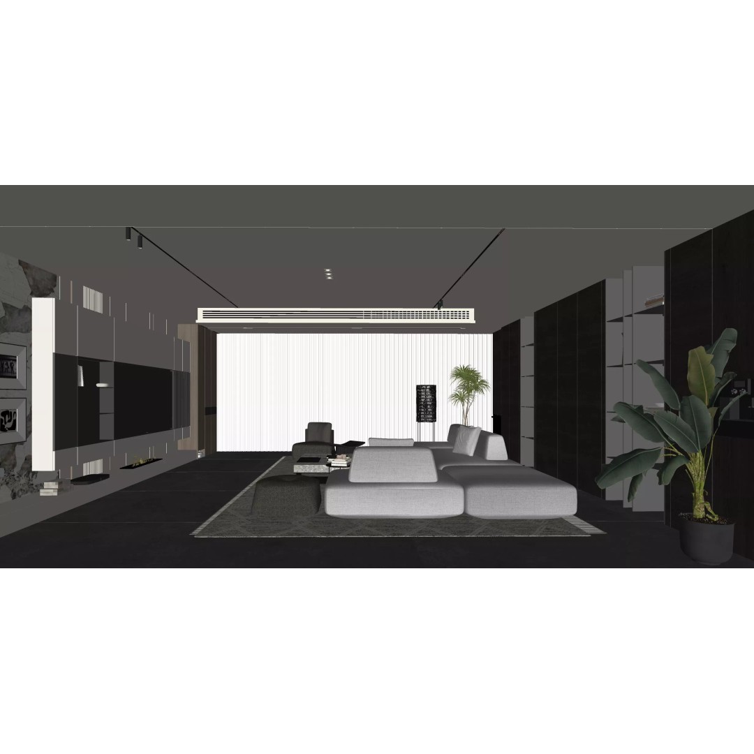 Luxury Italian Style Living Room Seat 3D Model – Minimalist Design, FBX, Blender - View 10