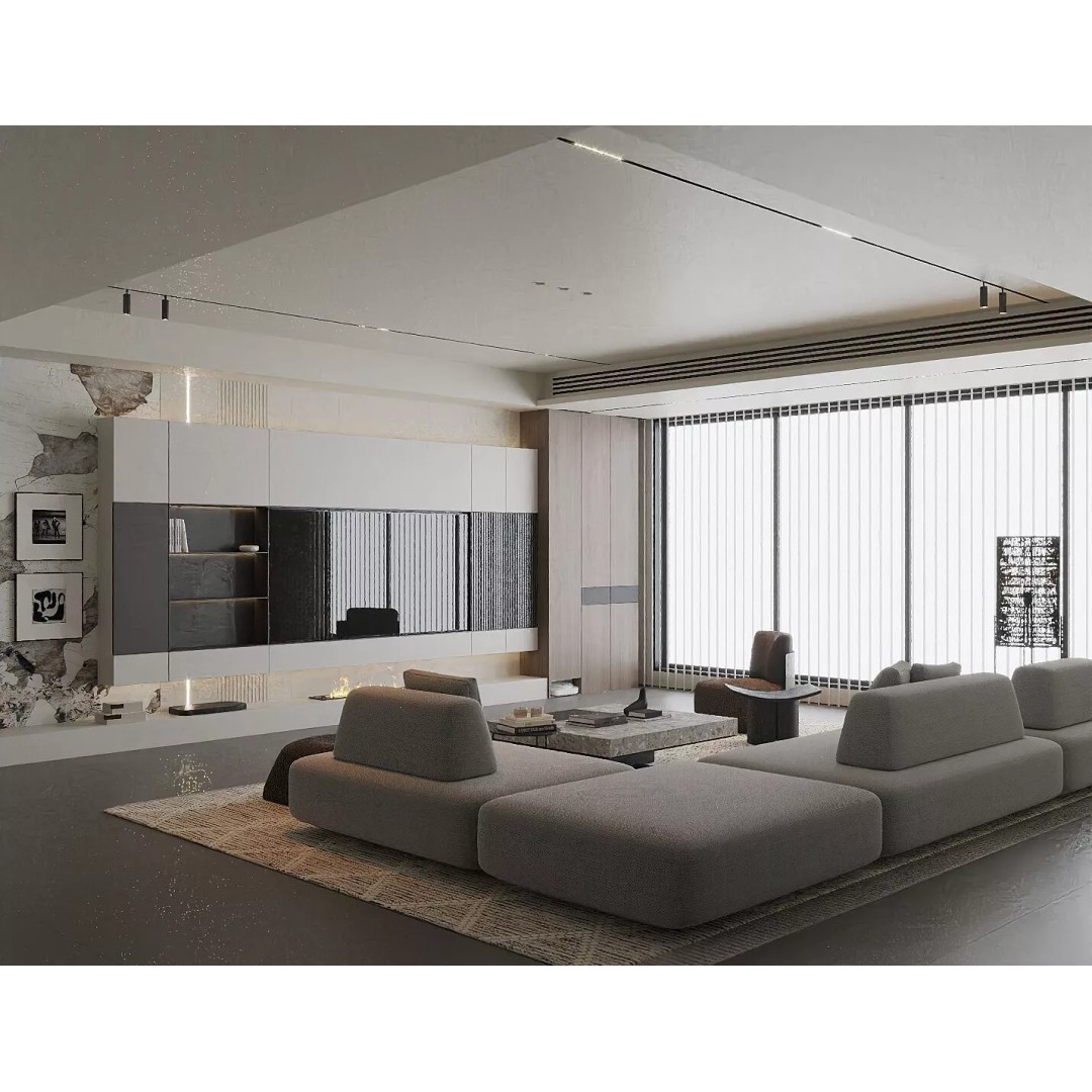 Luxury Italian Style Living Room Seat 3D Model – Minimalist Design, FBX, Blender - View 6
