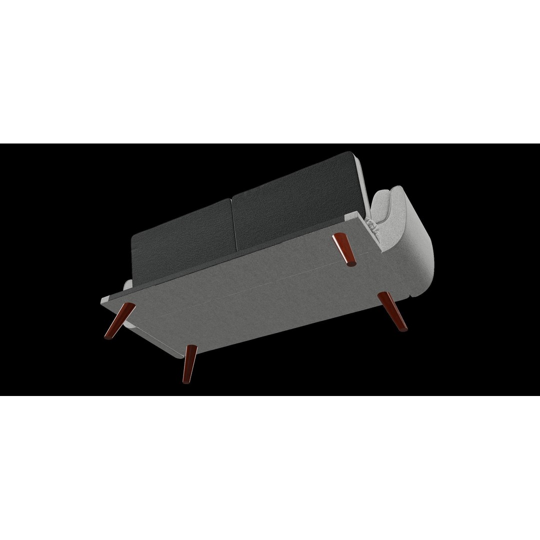 Sofa Couch 3D Model – Low Poly Modern Furniture Asset, FBX - View 12