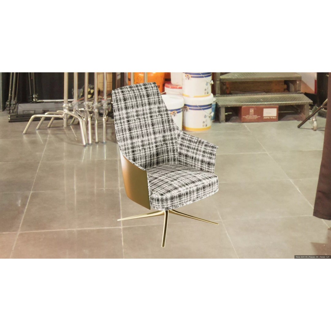 Stanford Lounge Armchair 3D Model – Mid Poly PBR Furniture, FBX/OBJ - View 3