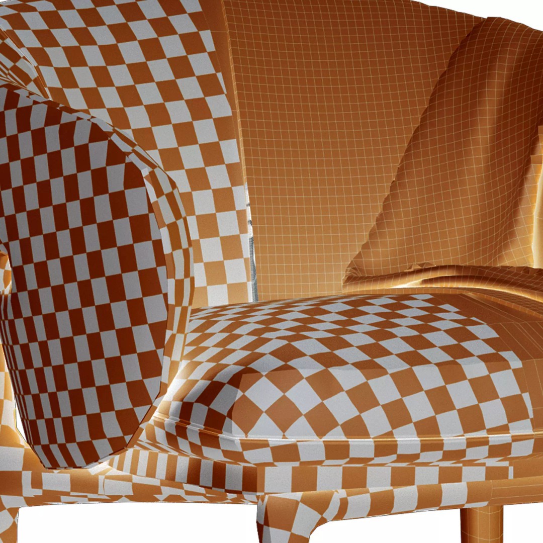 Artisan Mela 3D Model – Classic Chair with PBR Textures, FBX