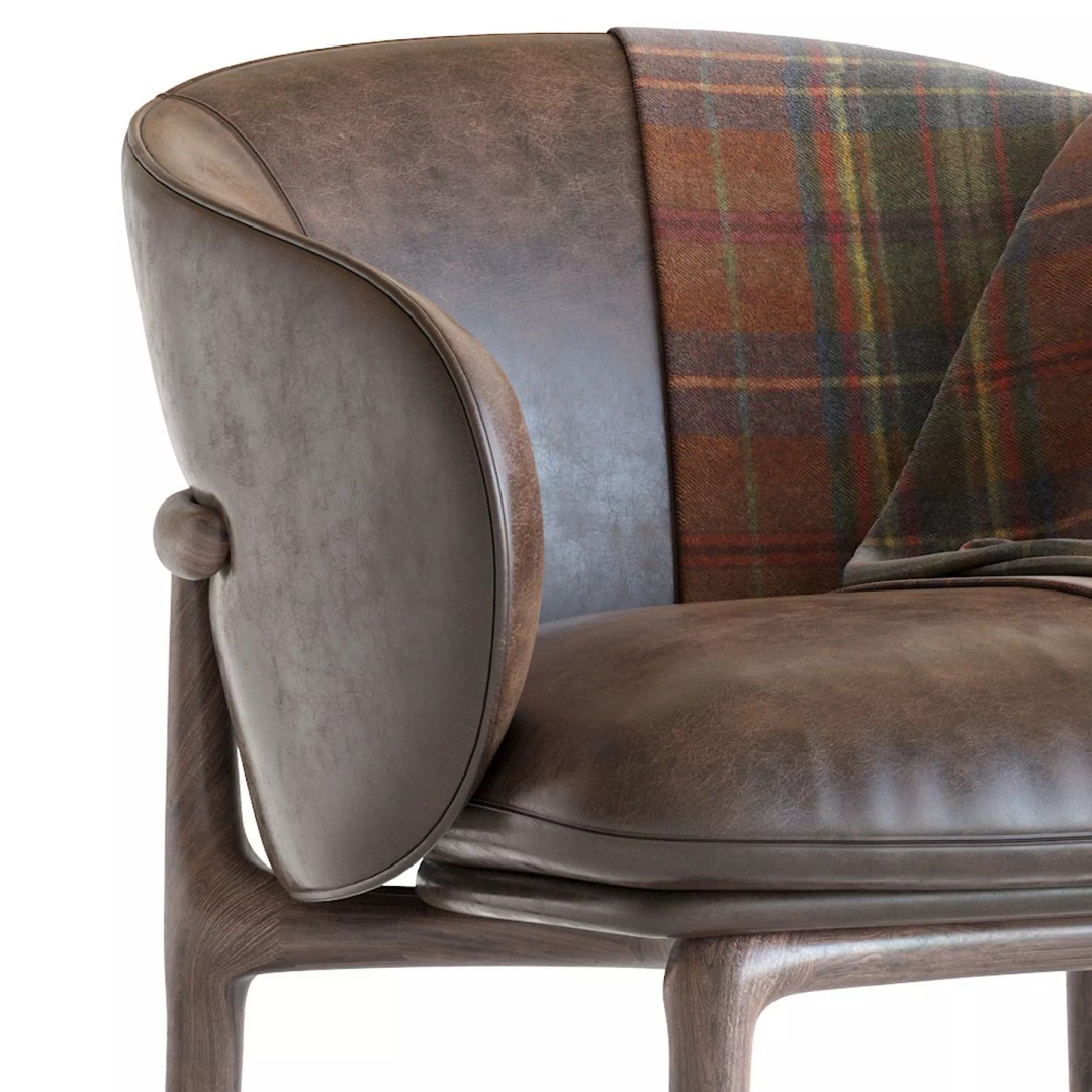Artisan Mela 3D Model – Classic Chair with PBR Textures, FBX - View 11
