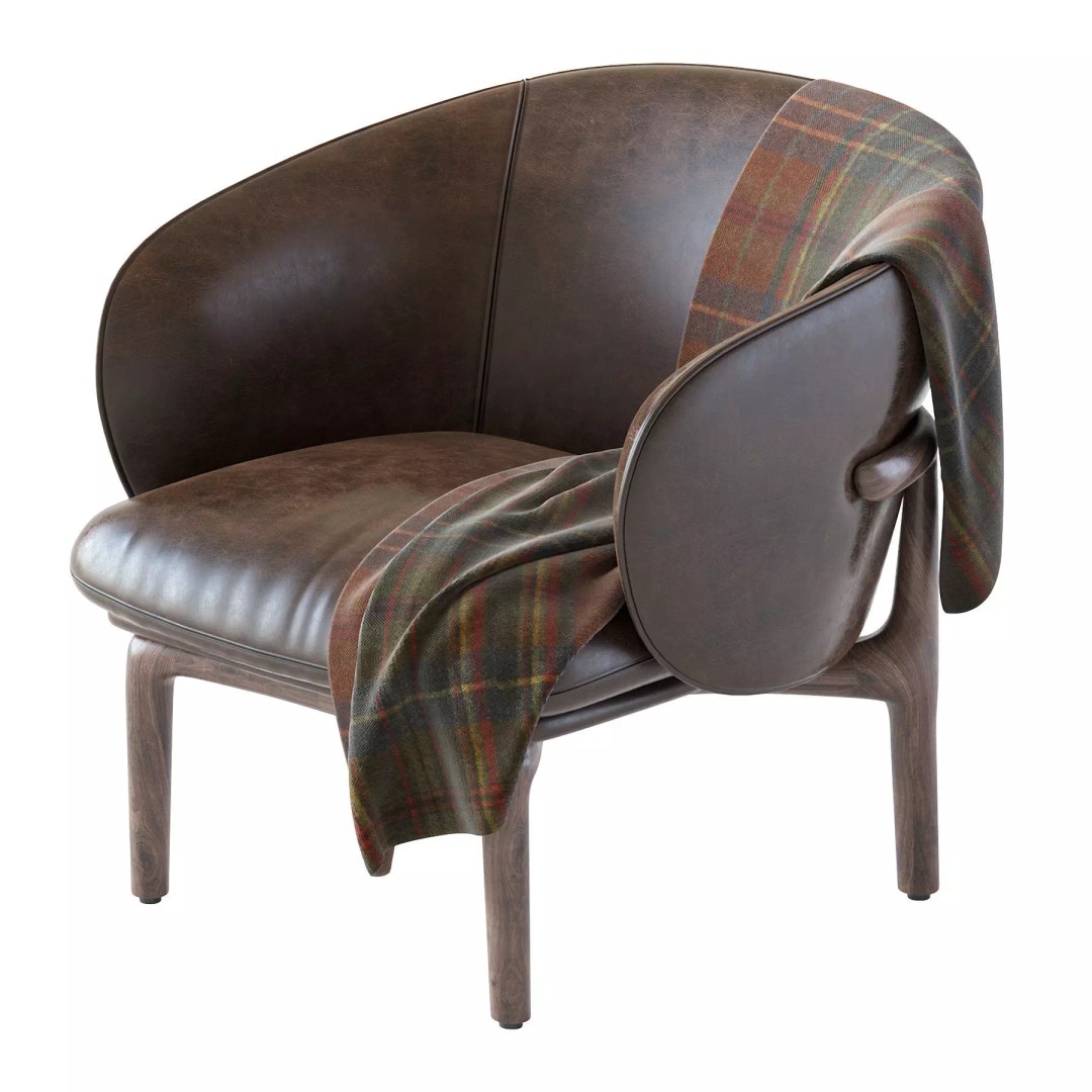 Artisan Mela 3D Model – Classic Chair with PBR Textures, FBX - View 3