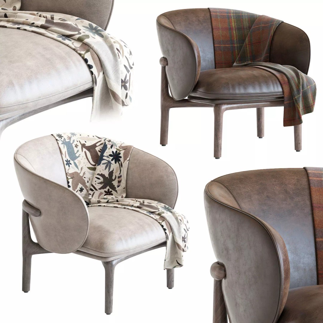 Artisan Mela 3D Model – Classic Chair with PBR Textures, FBX - View 5