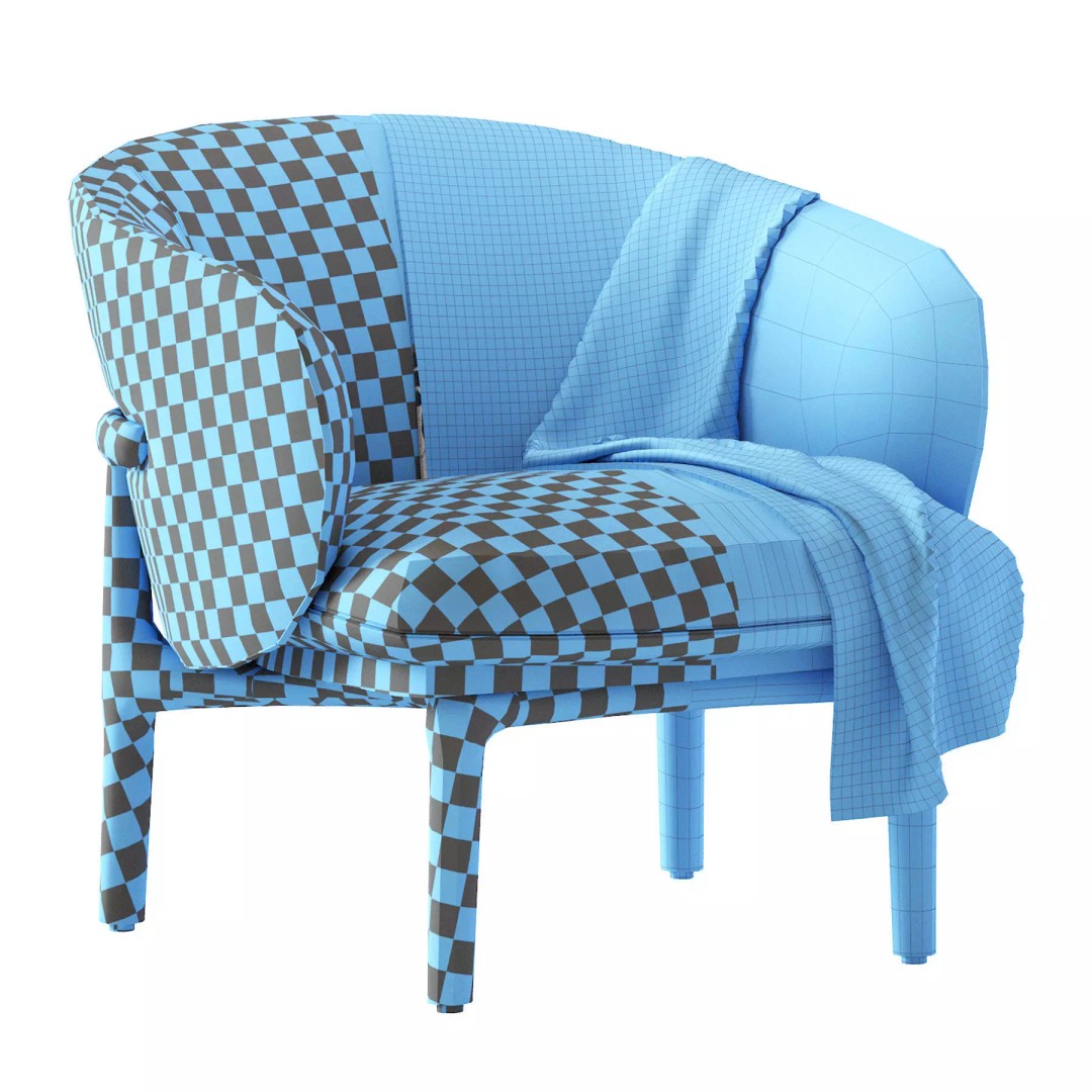 Artisan Mela 3D Model – Classic Chair with PBR Textures, FBX - View 6