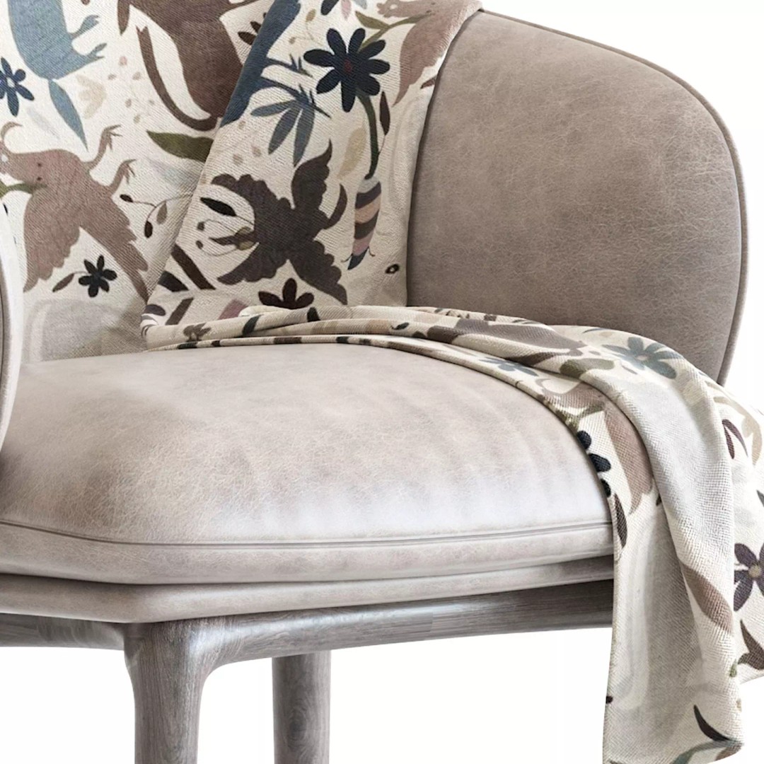Artisan Mela 3D Model – Classic Chair with PBR Textures, FBX - View 8