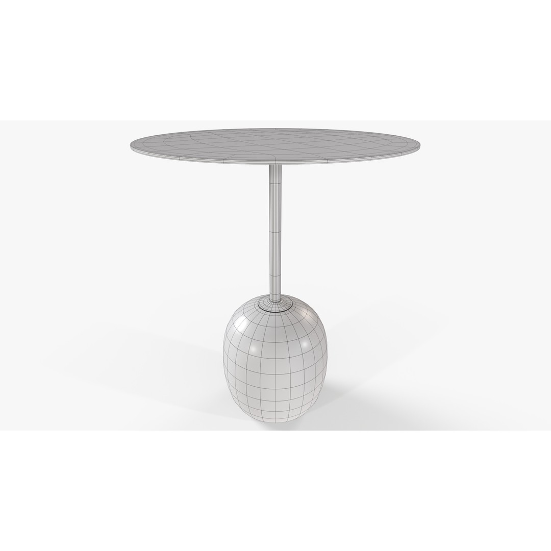 Round Table 3D Model – Low Poly PBR Furniture for Interior Design - View 10