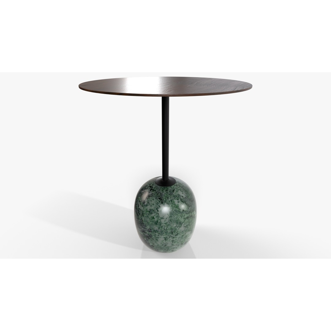 Round Table 3D Model – Low Poly PBR Furniture for Interior Design - View 3