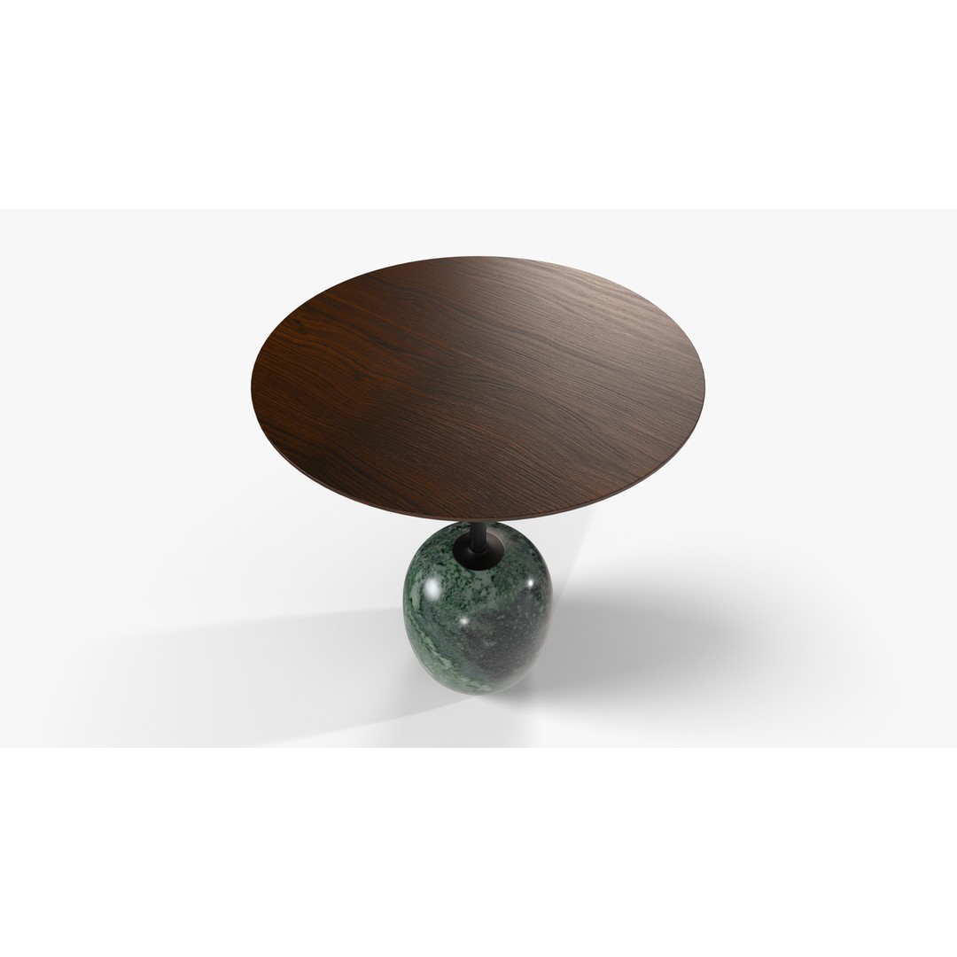 Round Table 3D Model – Low Poly PBR Furniture for Interior Design - View 4