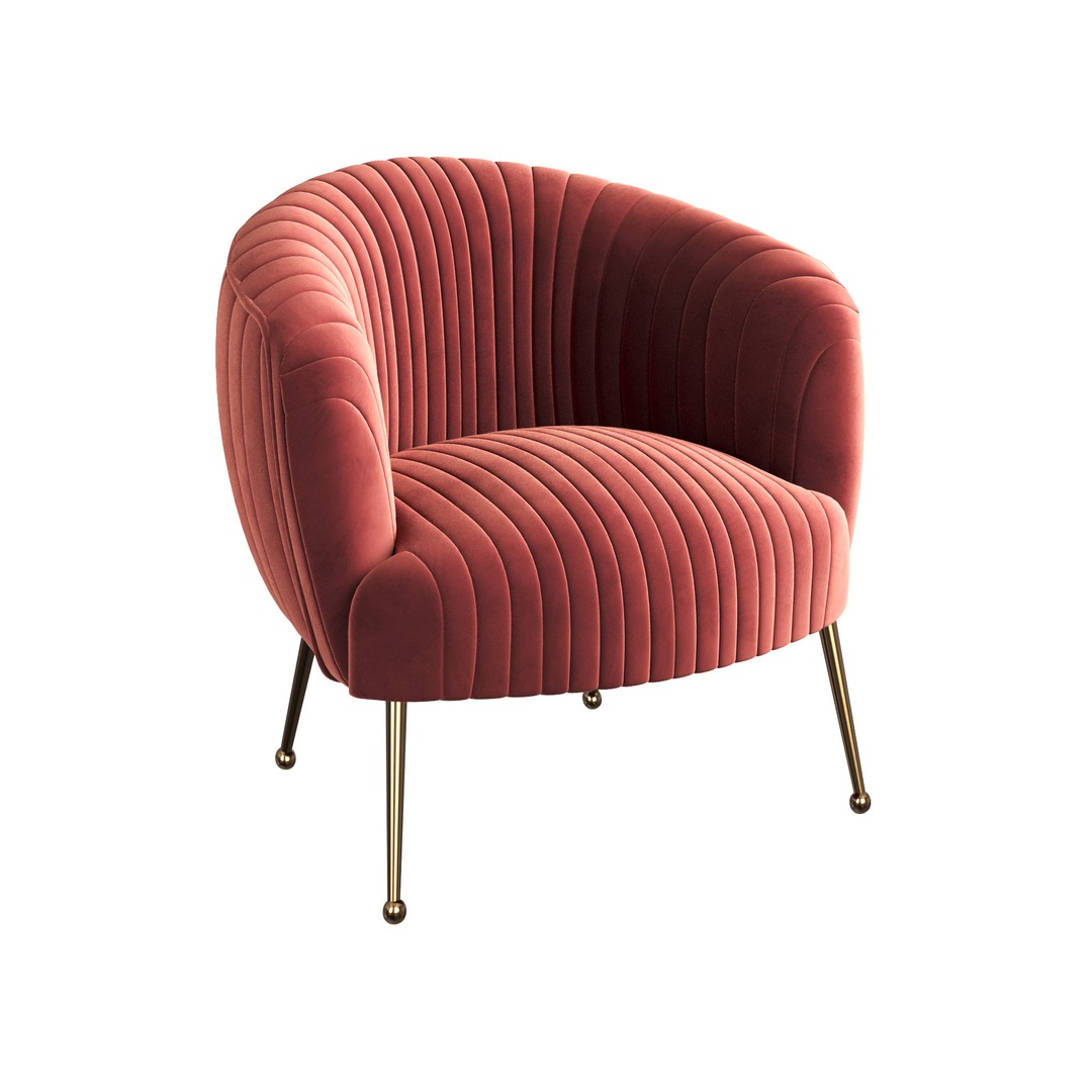 Beretta Chair 3D Model – Modern Scandinavian Design, FBX Format - View 3
