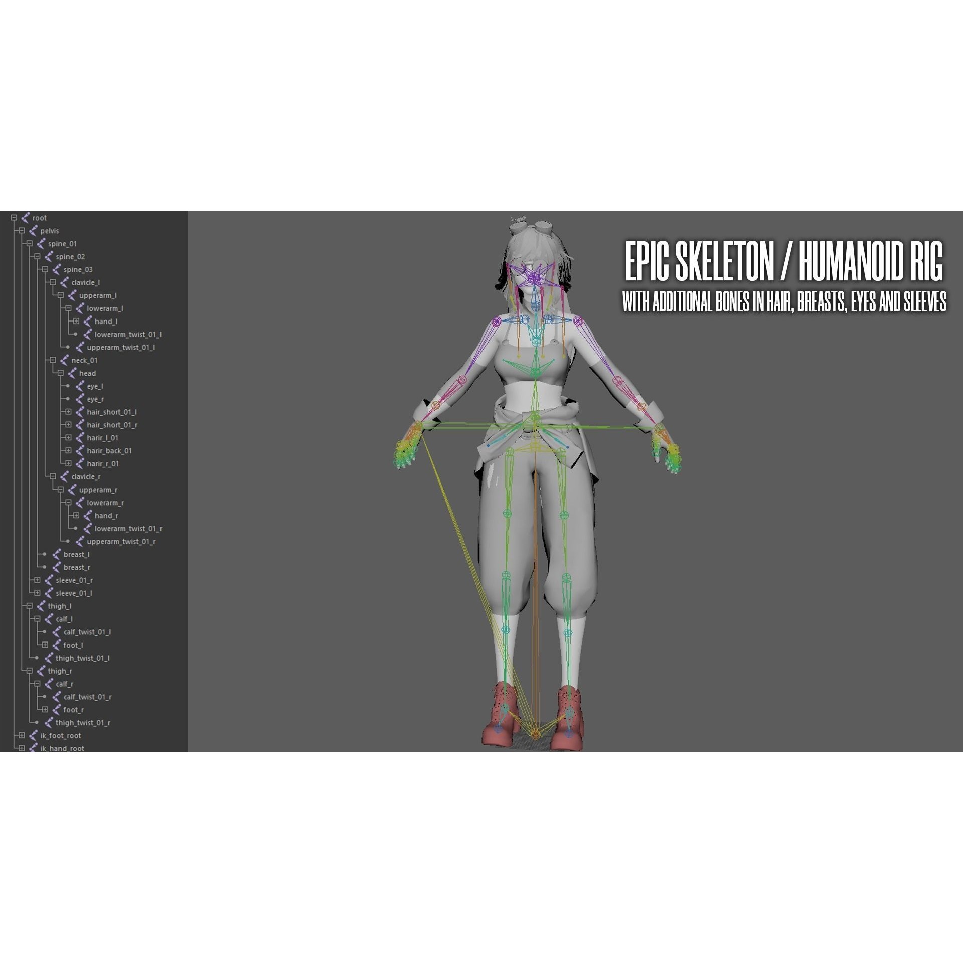 Mechanic Girl - Low-Poly Game-Ready 3D Model - View 10