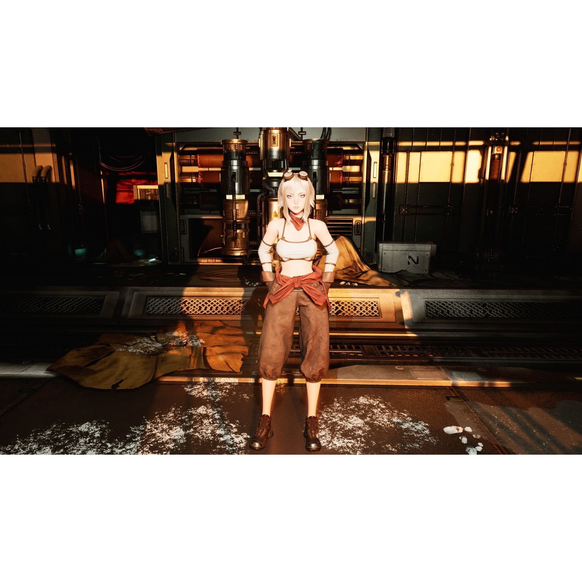 Mechanic Girl - Low-Poly Game-Ready 3D Model - View 15