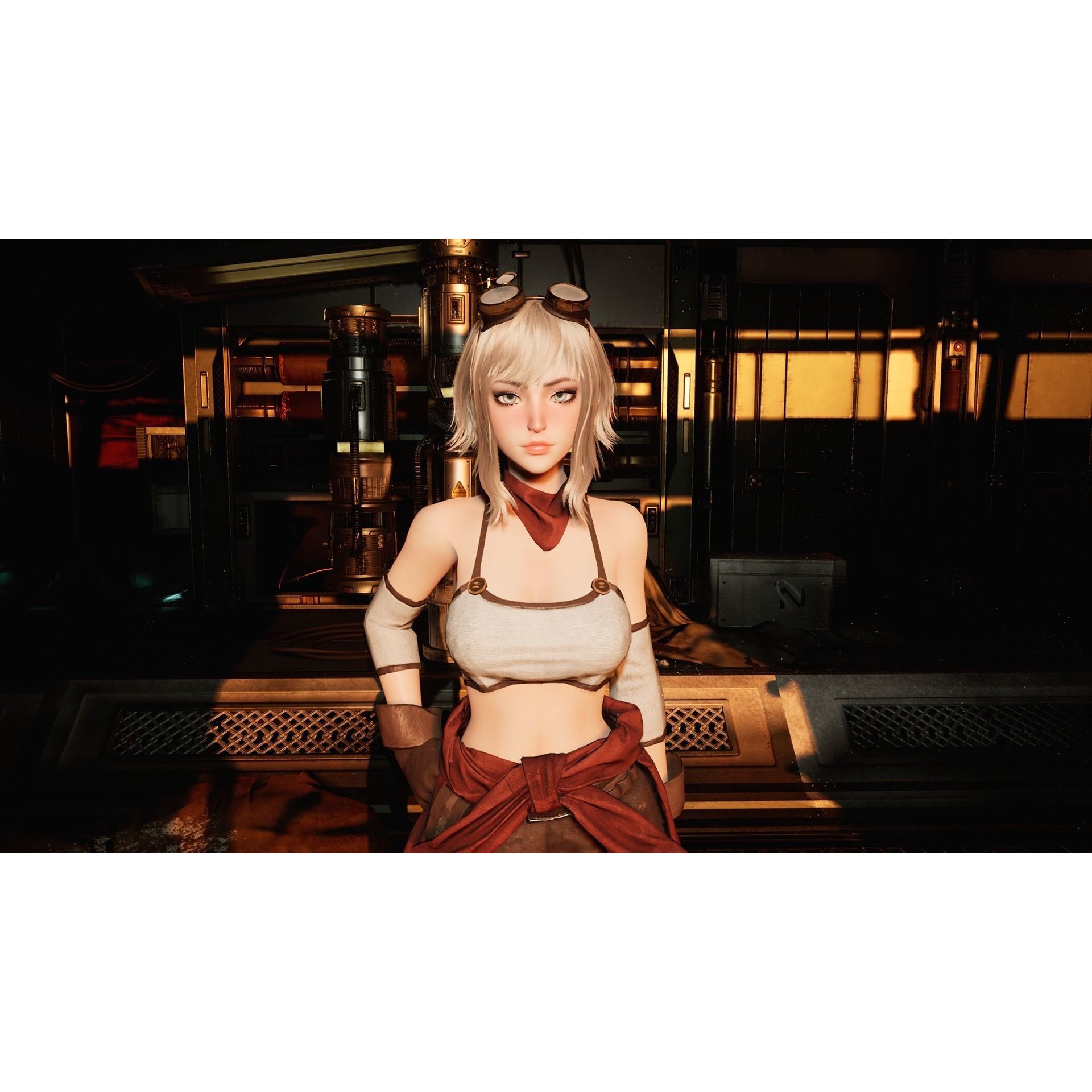 Mechanic Girl - Low-Poly Game-Ready 3D Model - View 16