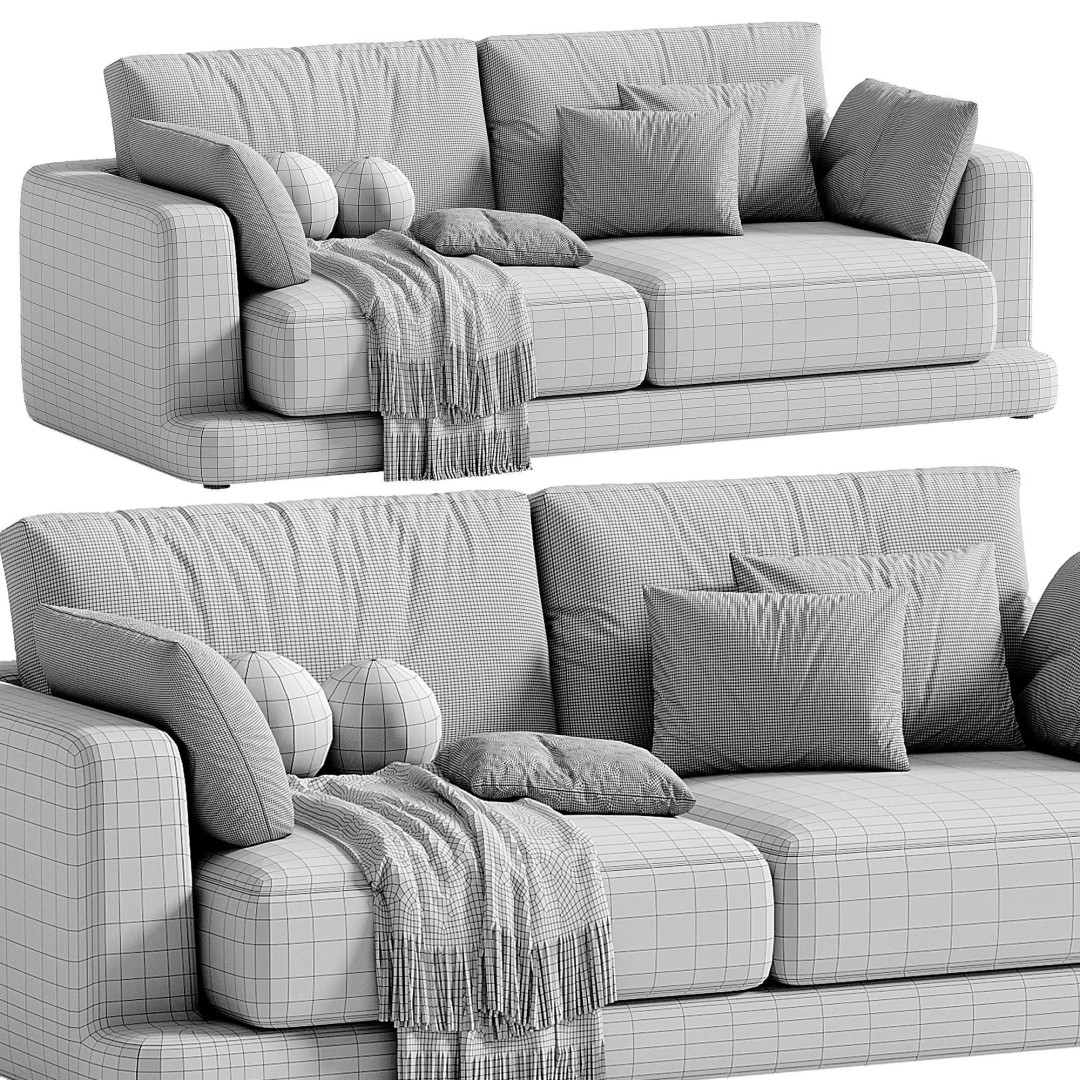 Gala Sofa 3D Model – Modern Furniture Design, OBJ & 3Ds Max