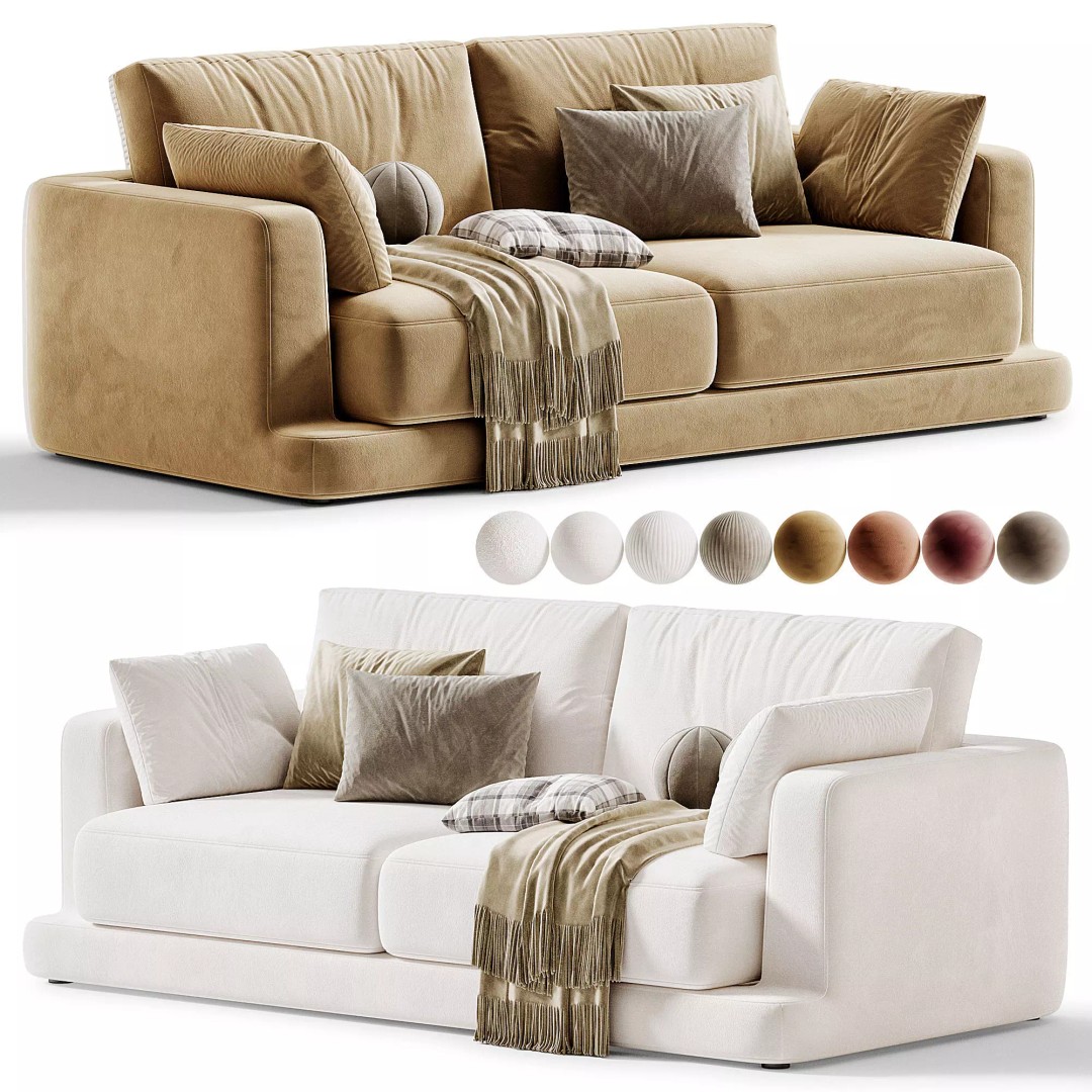 Gala Sofa 3D Model – Modern Furniture Design, OBJ & 3Ds Max - View 5
