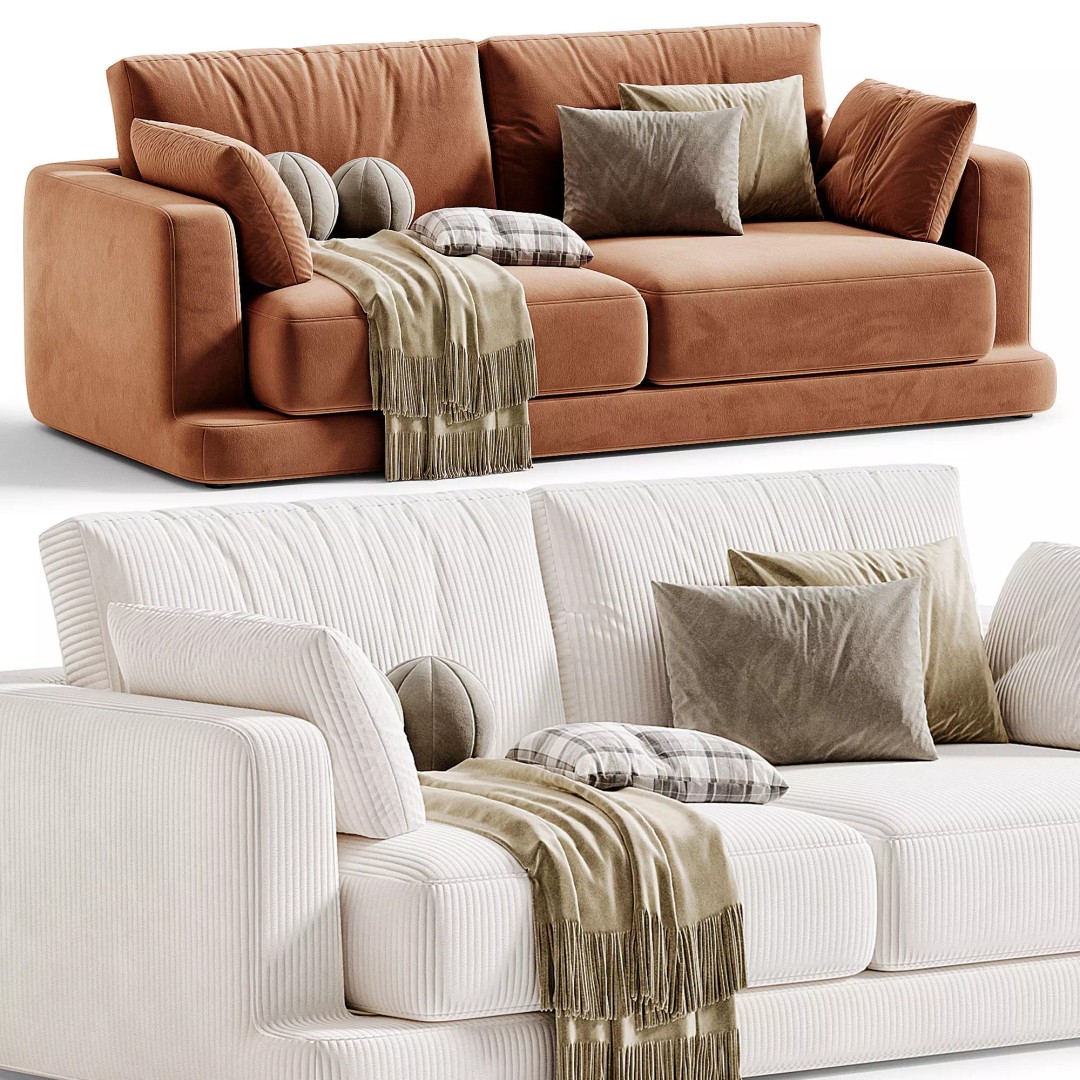 Gala Sofa 3D Model – Modern Furniture Design, OBJ & 3Ds Max - View 6