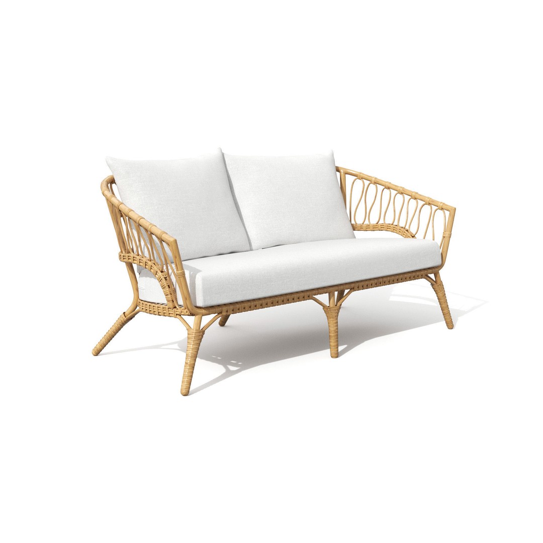 Lucara Sofa 3D Model – Low Poly Outdoor Furniture, FBX & OBJ