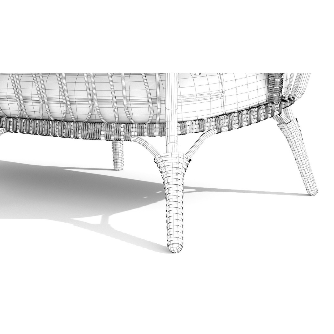 Lucara Sofa 3D Model – Low Poly Outdoor Furniture, FBX & OBJ - View 14