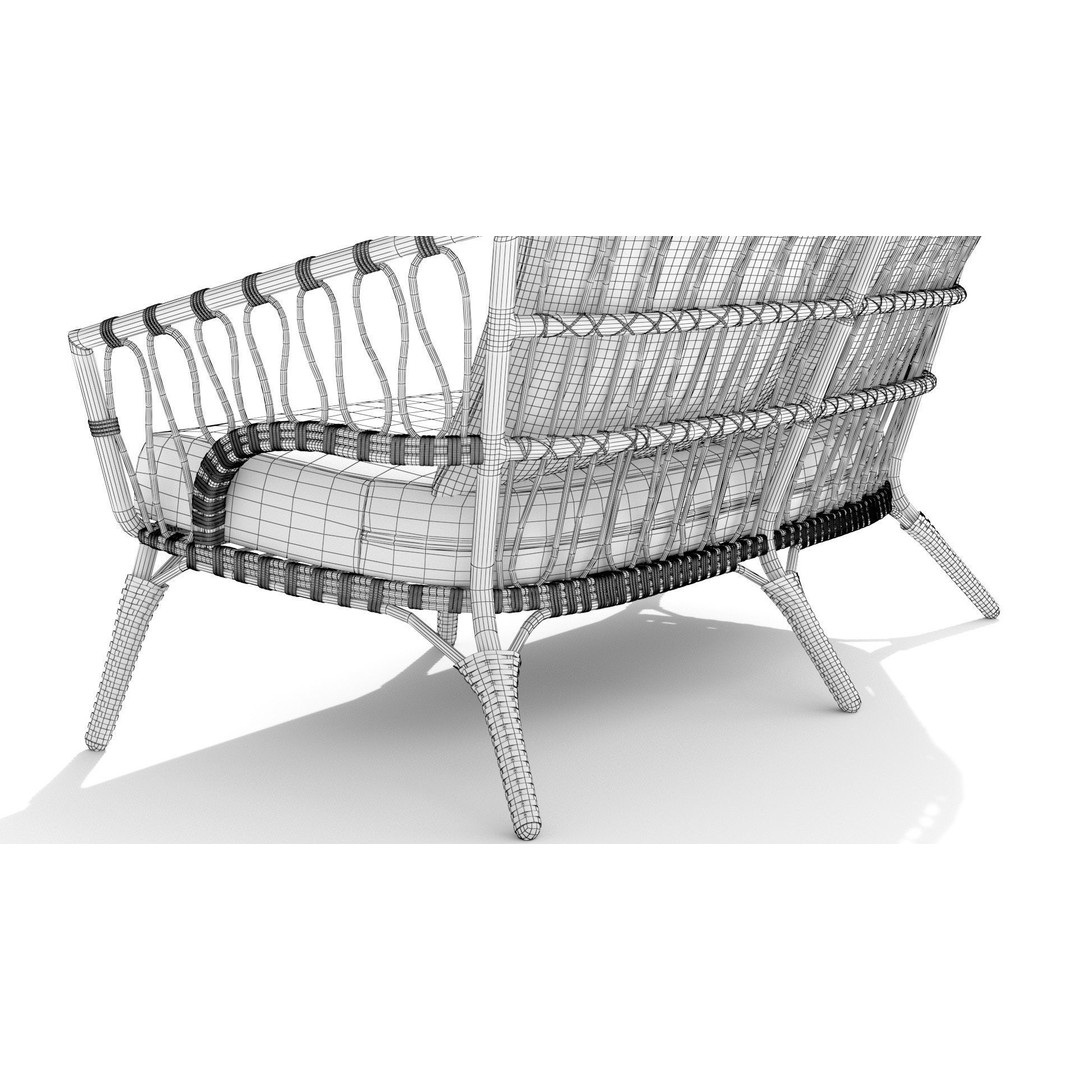 Lucara Sofa 3D Model – Low Poly Outdoor Furniture, FBX & OBJ - View 16