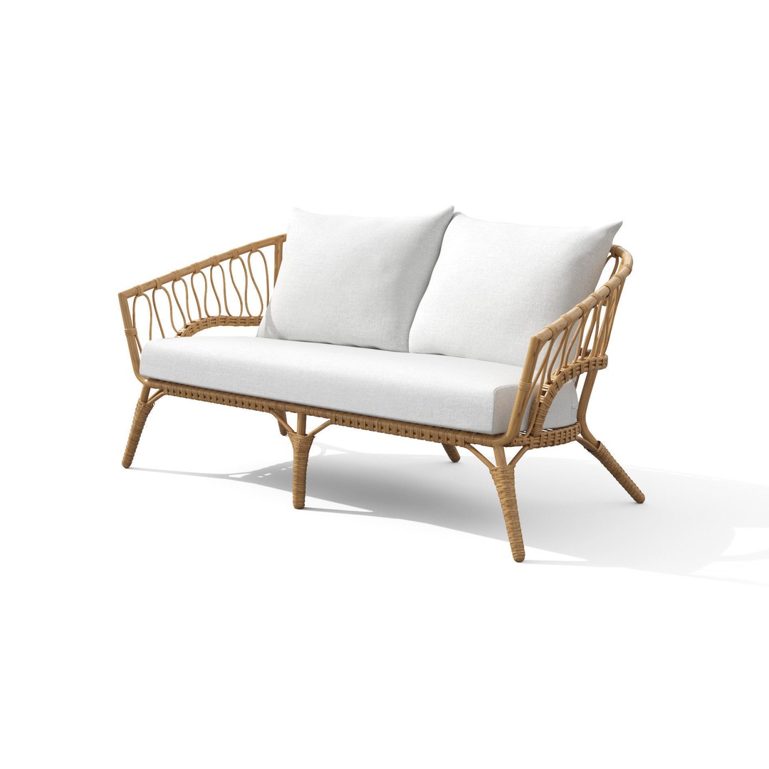 Lucara Sofa 3D Model – Low Poly Outdoor Furniture, FBX & OBJ - View 3