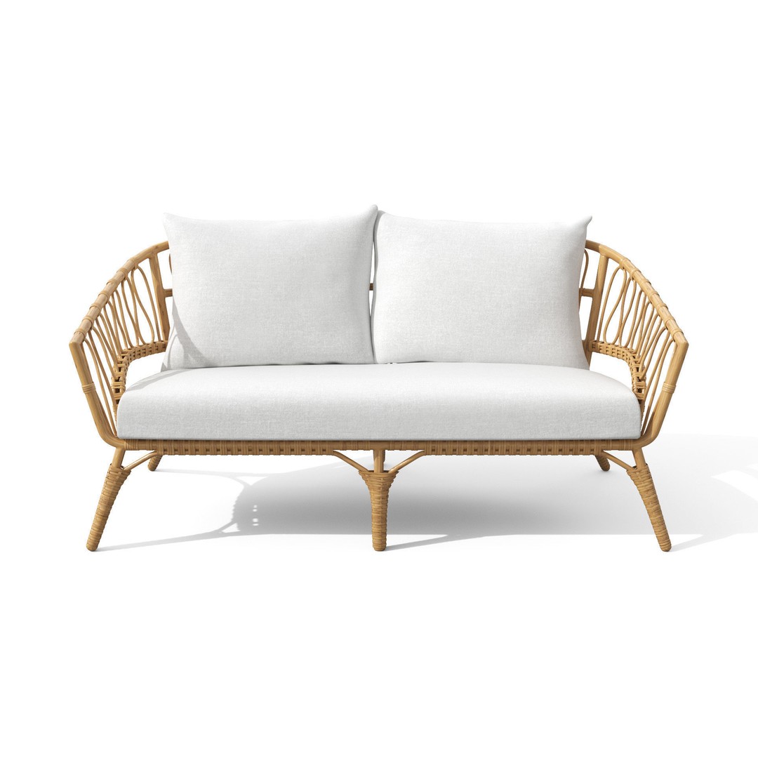 Lucara Sofa 3D Model – Low Poly Outdoor Furniture, FBX & OBJ - View 4