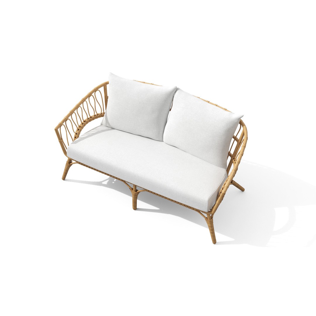 Lucara Sofa 3D Model – Low Poly Outdoor Furniture, FBX & OBJ - View 6