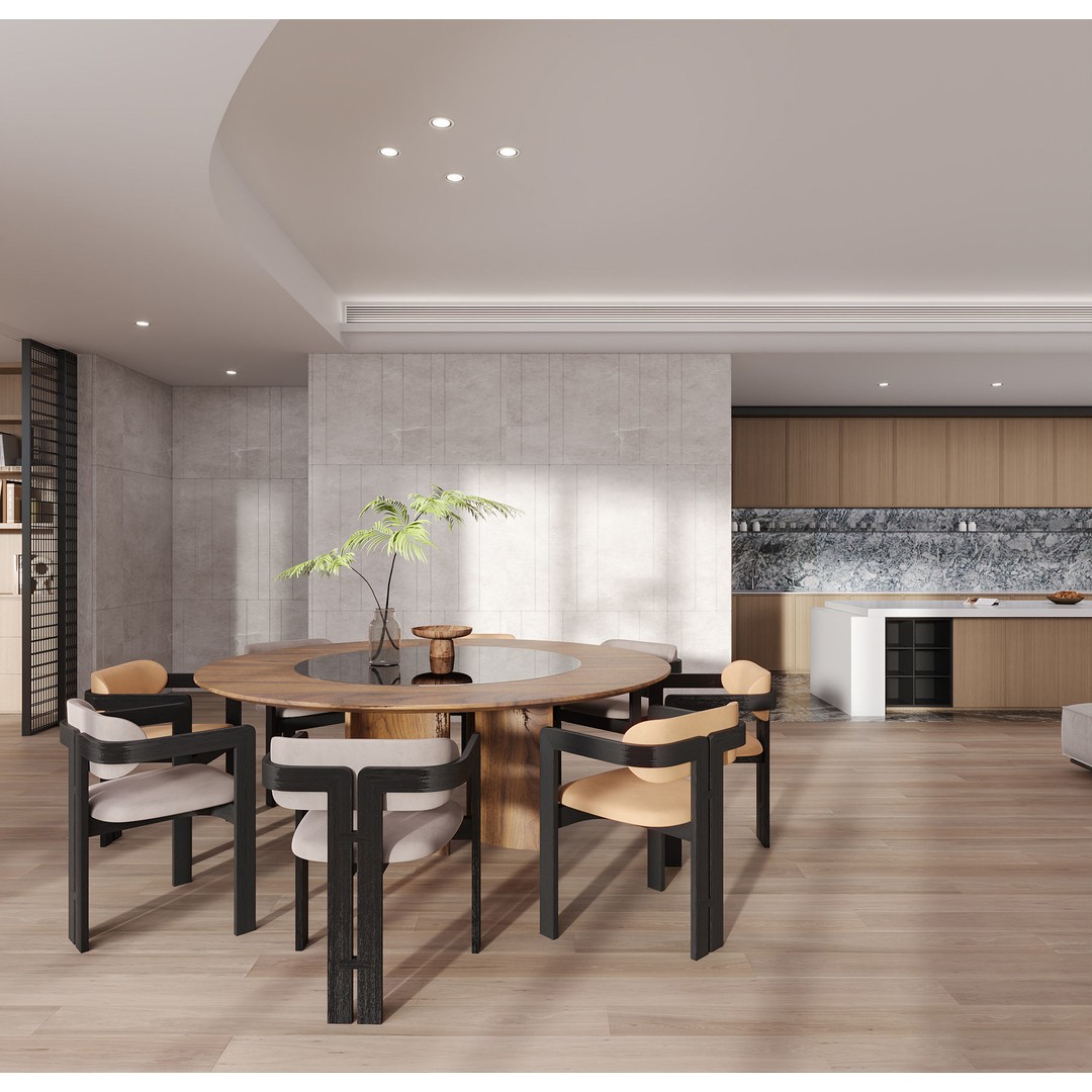 Modern Villa Interior 3D Model – Luxurious Living Room, FBX & OBJ - View 11