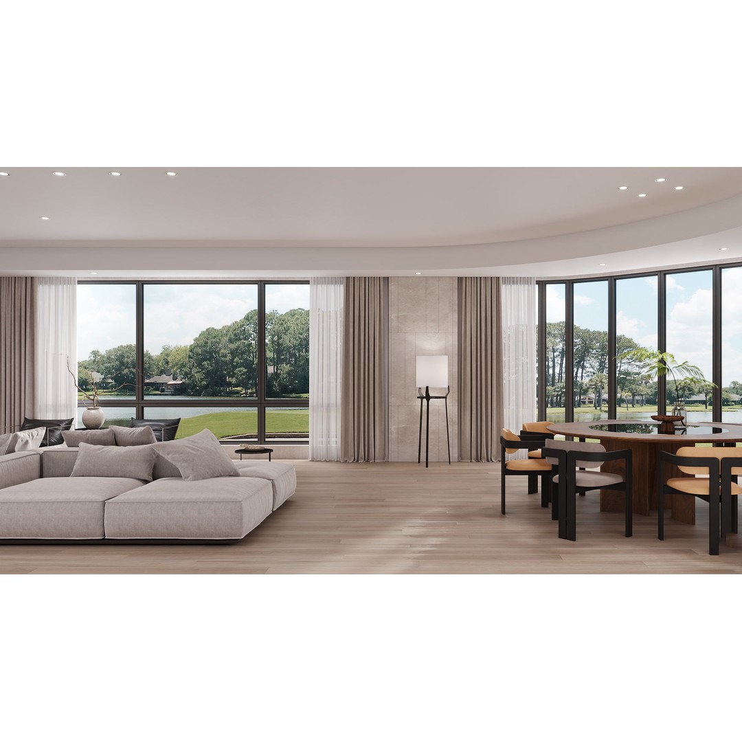 Modern Villa Interior 3D Model – Luxurious Living Room, FBX & OBJ - View 12