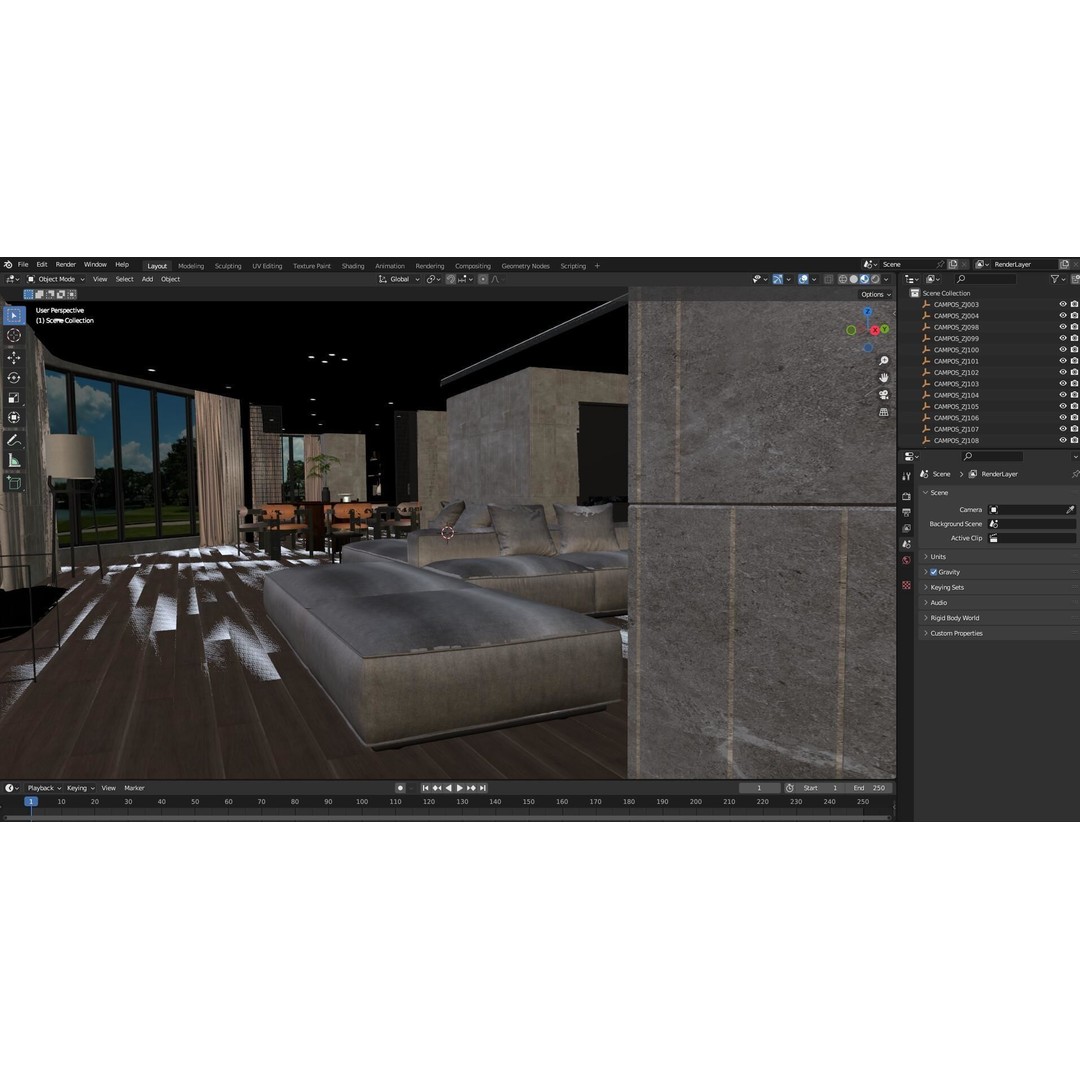 Modern Villa Interior 3D Model – Luxurious Living Room, FBX & OBJ - View 22