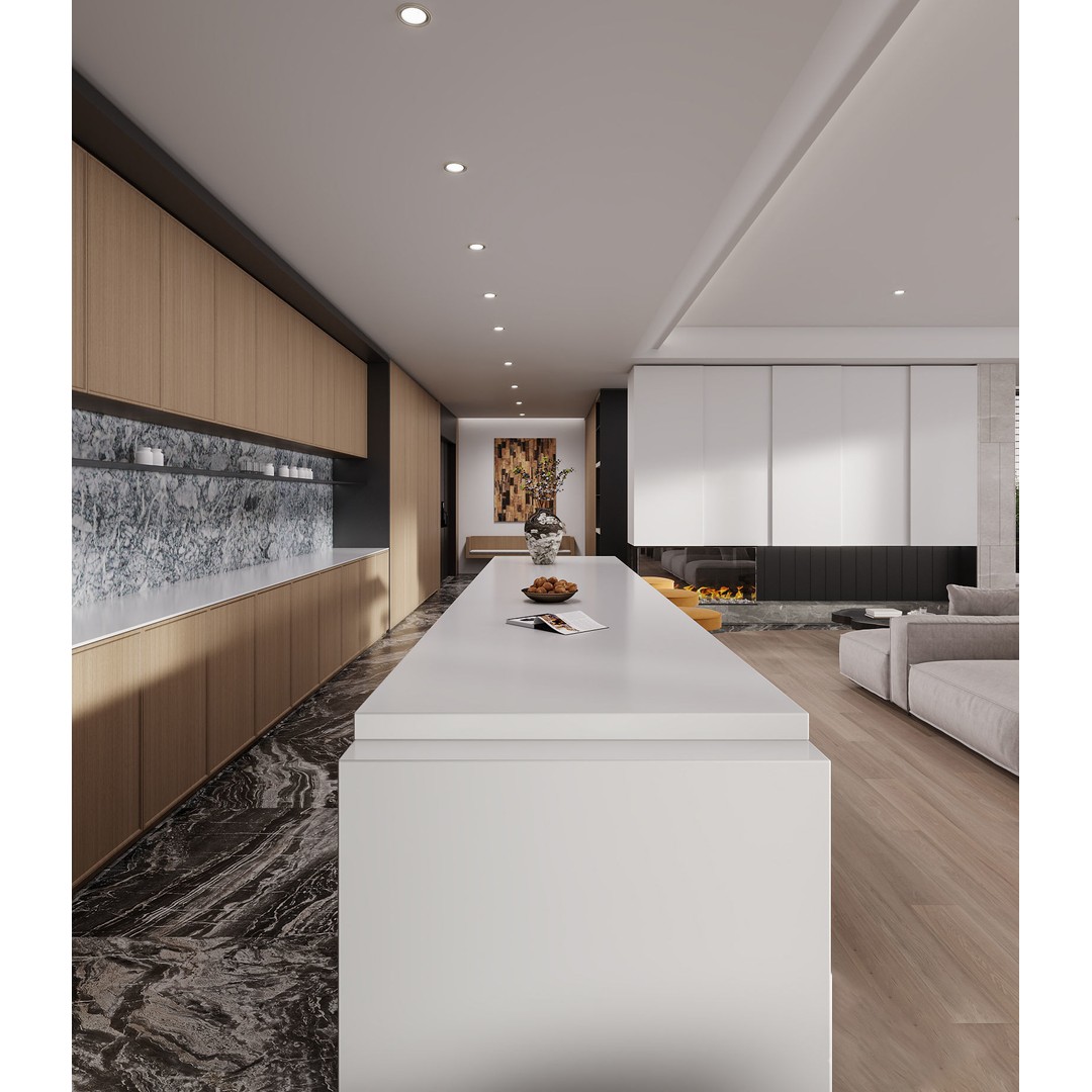 Modern Villa Interior 3D Model – Luxurious Living Room, FBX & OBJ - View 4