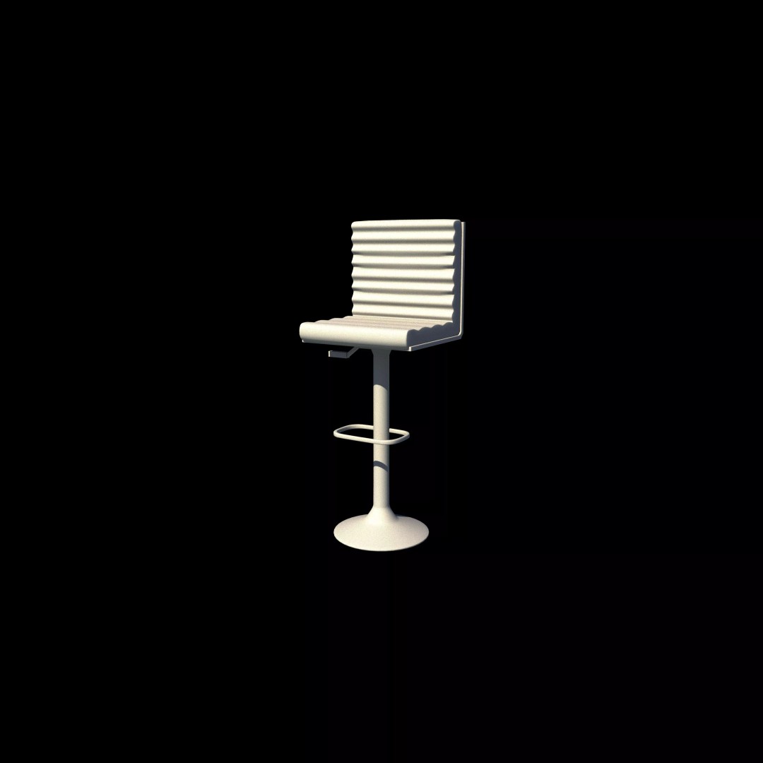 Petra Barstool 3D Model – High Poly Game Asset, FBX, OBJ, Blender - View 17