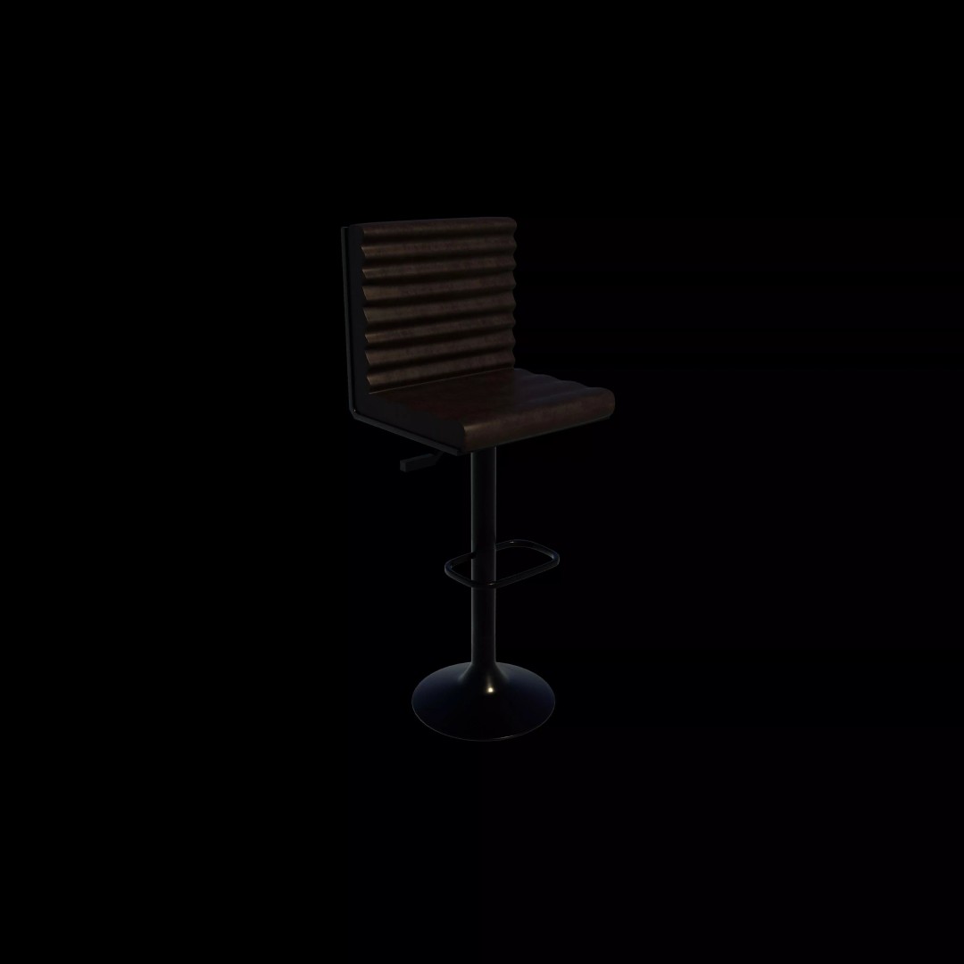 Petra Barstool 3D Model – High Poly Game Asset, FBX, OBJ, Blender - View 5