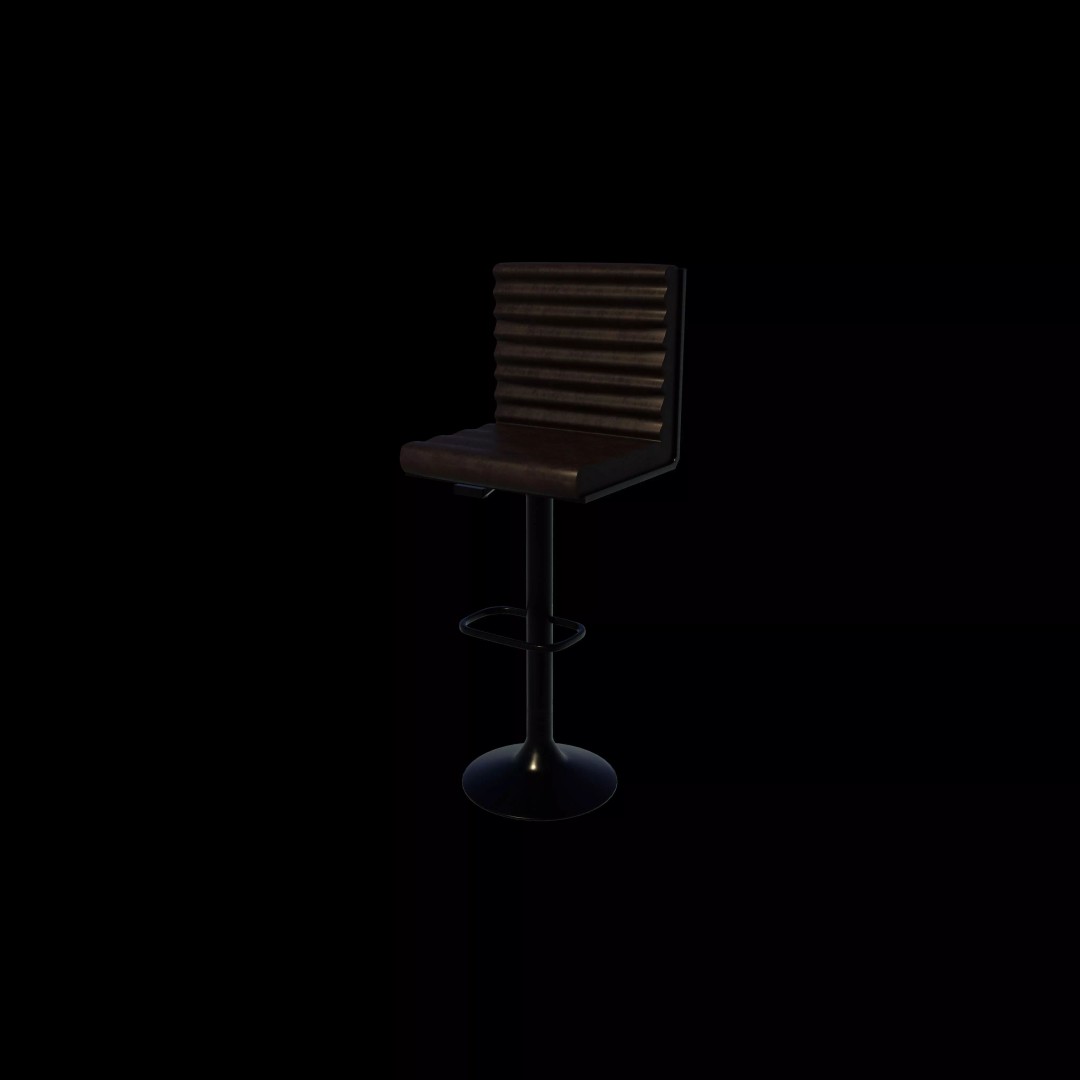 Petra Barstool 3D Model – High Poly Game Asset, FBX, OBJ, Blender - View 8