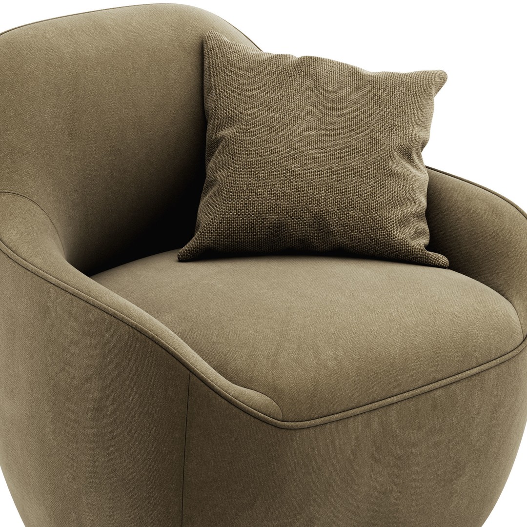 Becca Armchair 3D Model – Modern Lounge Chair with PBR Textures - View 10