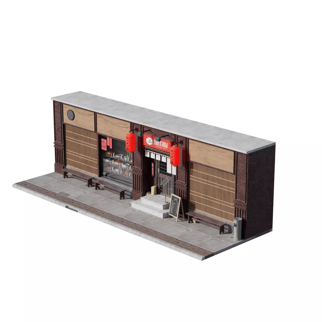 Store Commercial Buildings 3D Model – Low Poly Urban Asset Pack - View 106