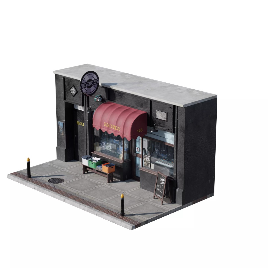 Store Commercial Buildings 3D Model – Low Poly Urban Asset Pack - View 107