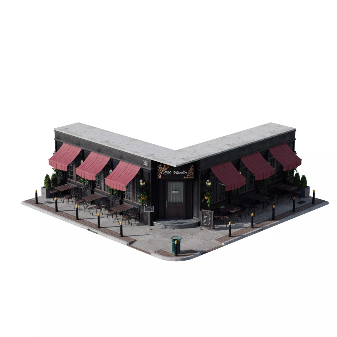 Store Commercial Buildings 3D Model – Low Poly Urban Asset Pack - View 19