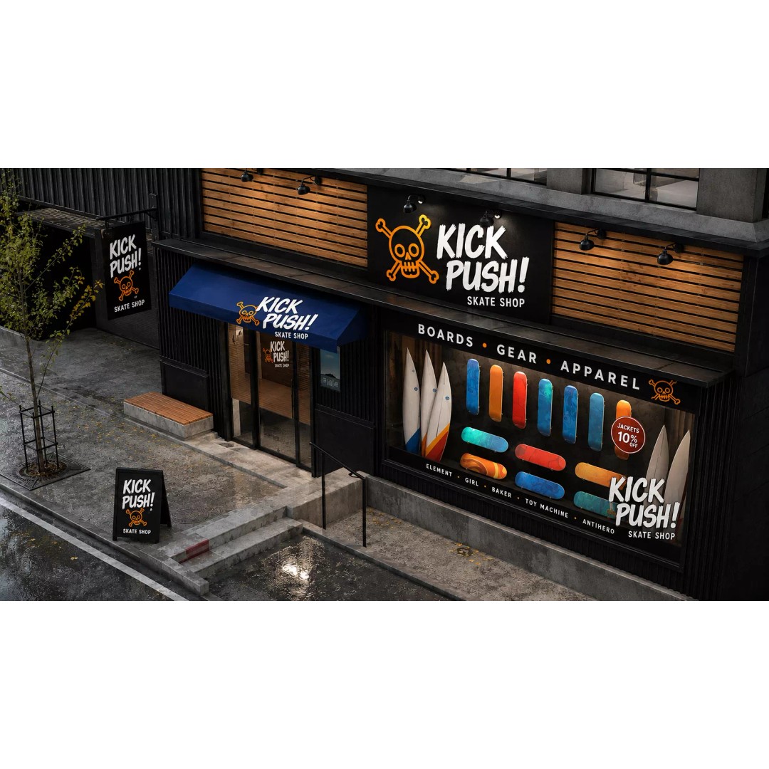 Store Commercial Buildings 3D Model – Low Poly Urban Asset Pack - View 3