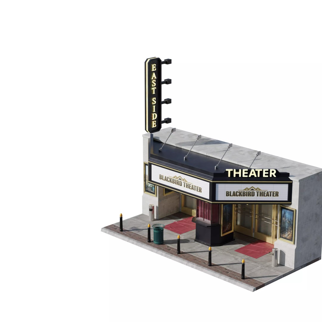 Store Commercial Buildings 3D Model – Low Poly Urban Asset Pack - View 34