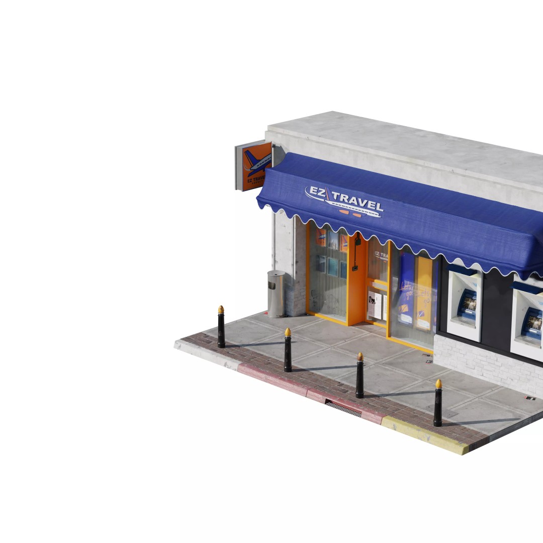 Store Commercial Buildings 3D Model – Low Poly Urban Asset Pack - View 56